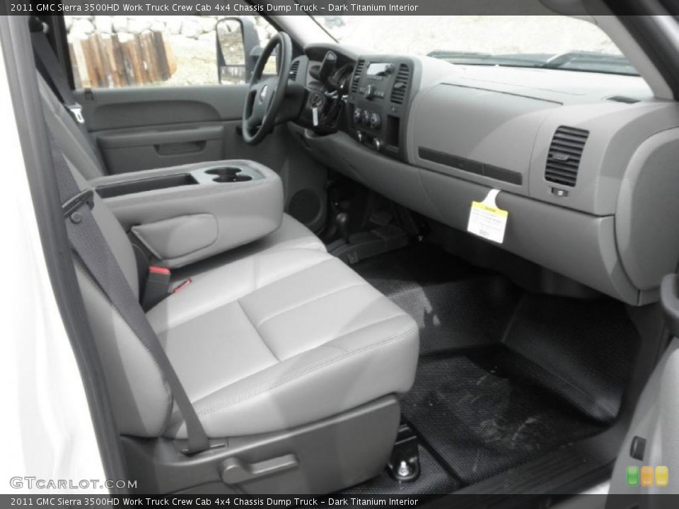 Dark Titanium Interior Photo for the 2011 GMC Sierra 3500HD Work Truck Crew Cab 4x4 Chassis Dump Truck #47437548