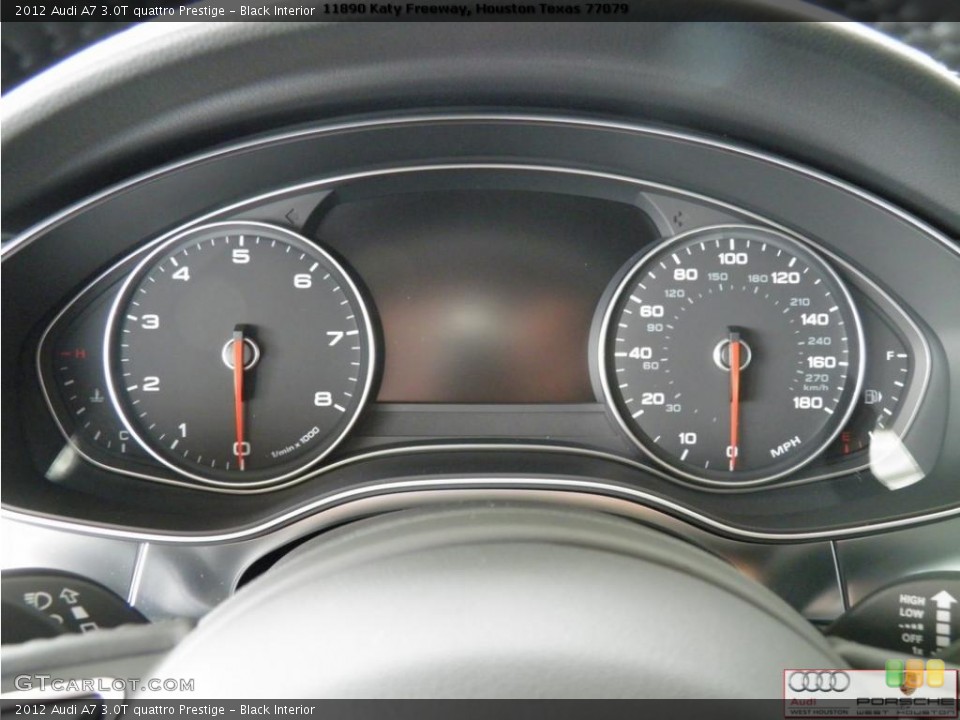 Black Interior Gauges for the 2012 Audi A7 3.0T quattro Prestige #47437686