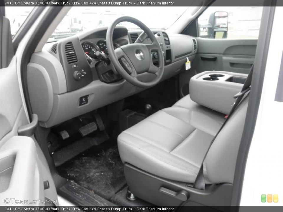 Dark Titanium Interior Photo for the 2011 GMC Sierra 3500HD Work Truck Crew Cab 4x4 Chassis Dump Truck #47437740