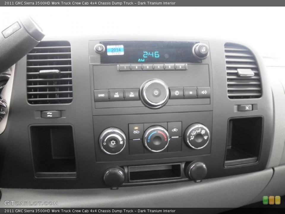 Dark Titanium Interior Controls for the 2011 GMC Sierra 3500HD Work Truck Crew Cab 4x4 Chassis Dump Truck #47437749