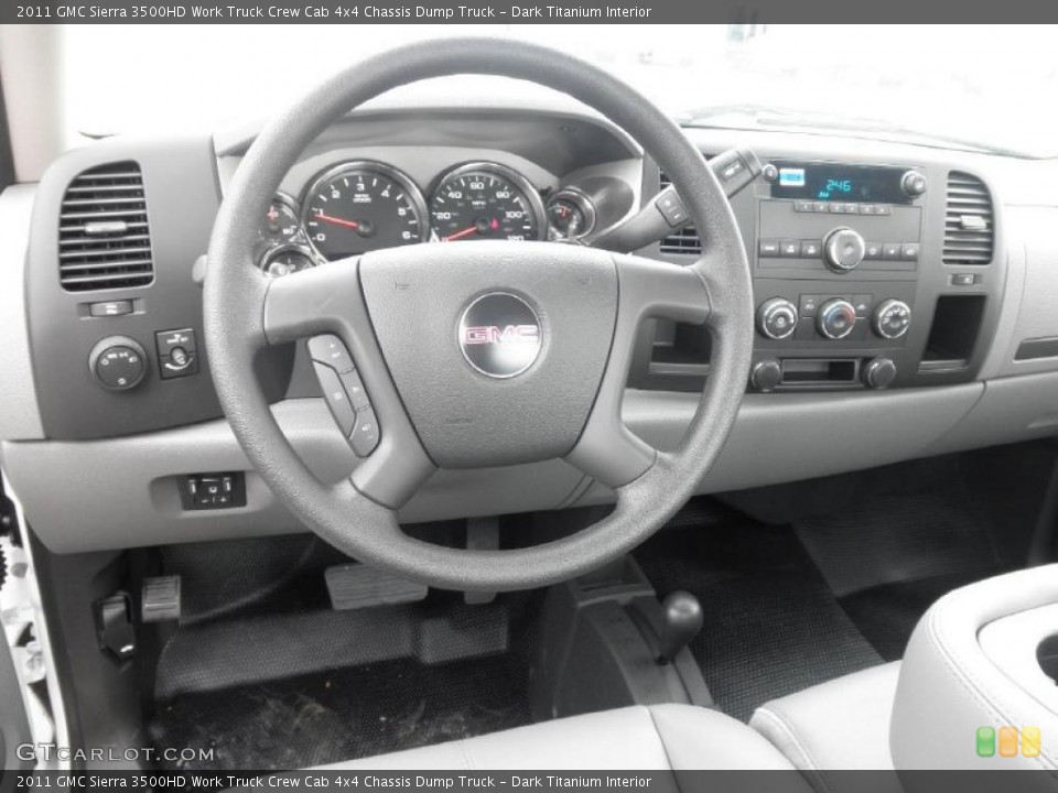 Dark Titanium Interior Dashboard for the 2011 GMC Sierra 3500HD Work Truck Crew Cab 4x4 Chassis Dump Truck #47437791