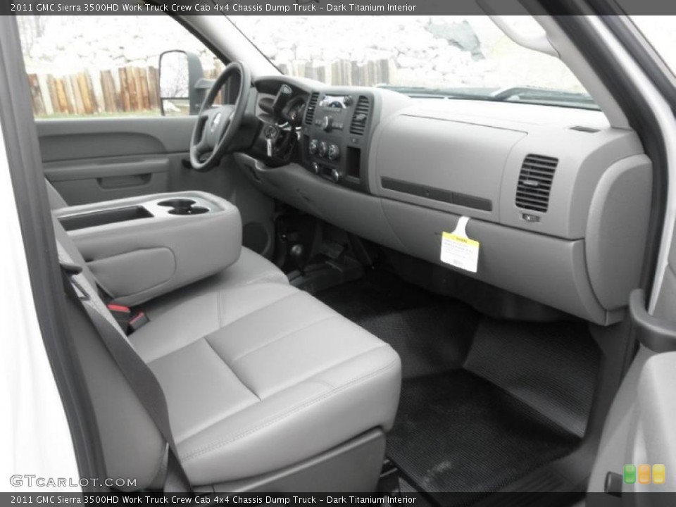 Dark Titanium Interior Photo for the 2011 GMC Sierra 3500HD Work Truck Crew Cab 4x4 Chassis Dump Truck #47437815