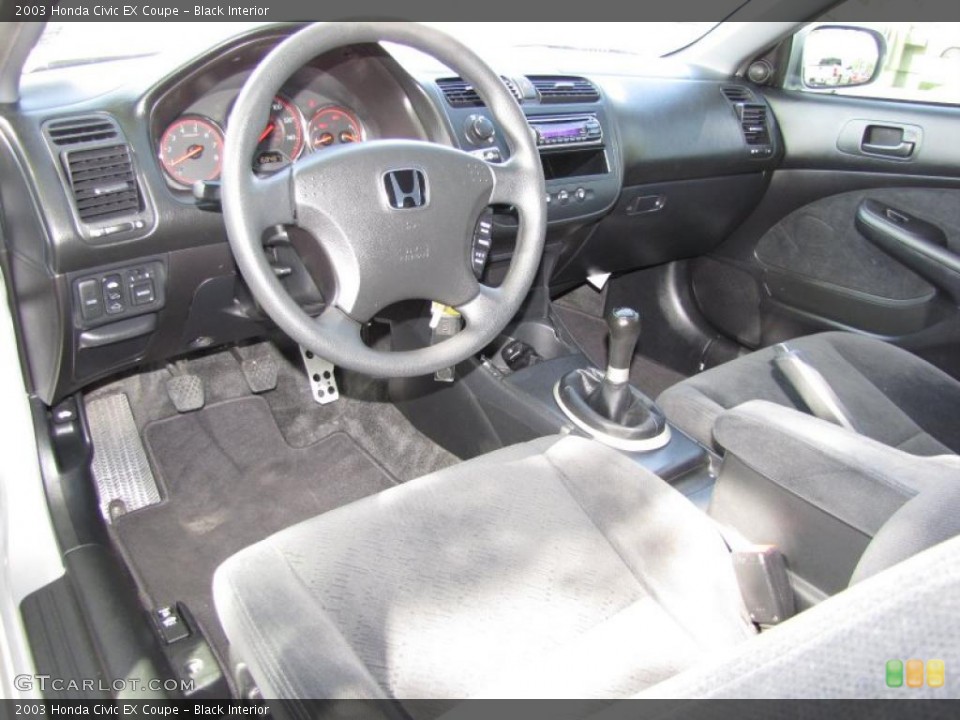 Black Interior Prime Interior for the 2003 Honda Civic EX Coupe #47447077