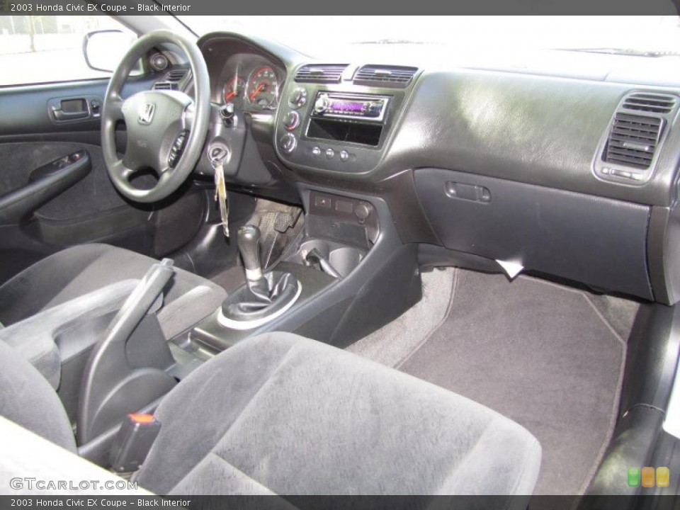 Black Interior Dashboard for the 2003 Honda Civic EX Coupe #47447092