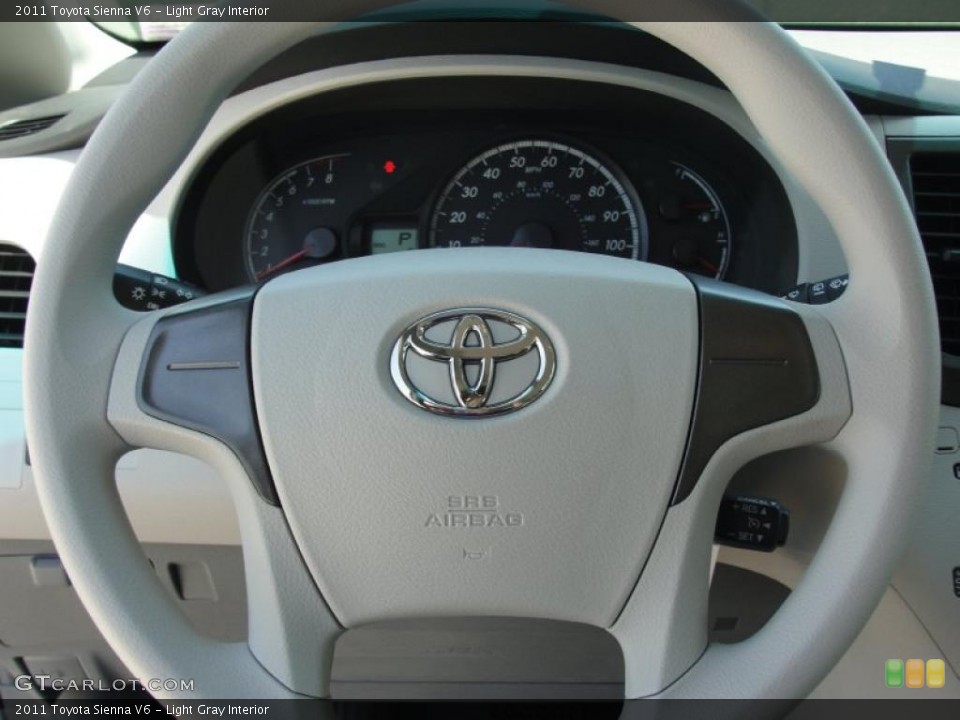 Light Gray Interior Steering Wheel for the 2011 Toyota Sienna V6 #47453437