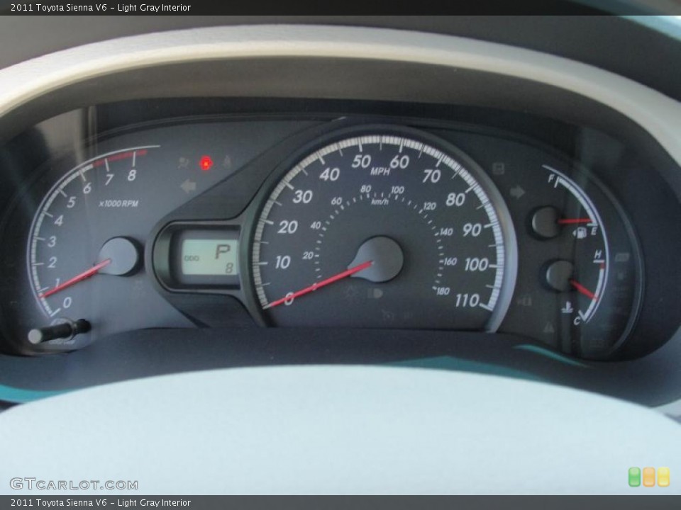 Light Gray Interior Gauges for the 2011 Toyota Sienna V6 #47453452