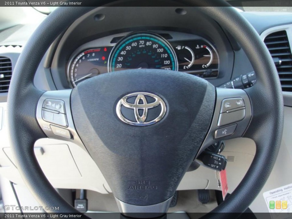 Light Gray Interior Steering Wheel for the 2011 Toyota Venza V6 #47454532