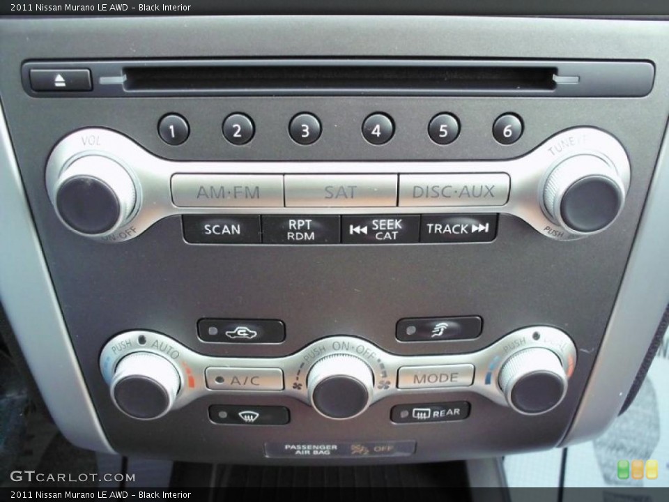 Black Interior Controls for the 2011 Nissan Murano LE AWD #47455693