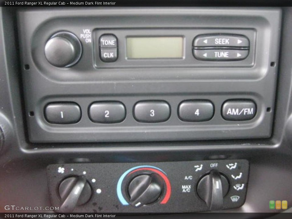 Medium Dark Flint Interior Controls for the 2011 Ford Ranger XL Regular Cab #47455861