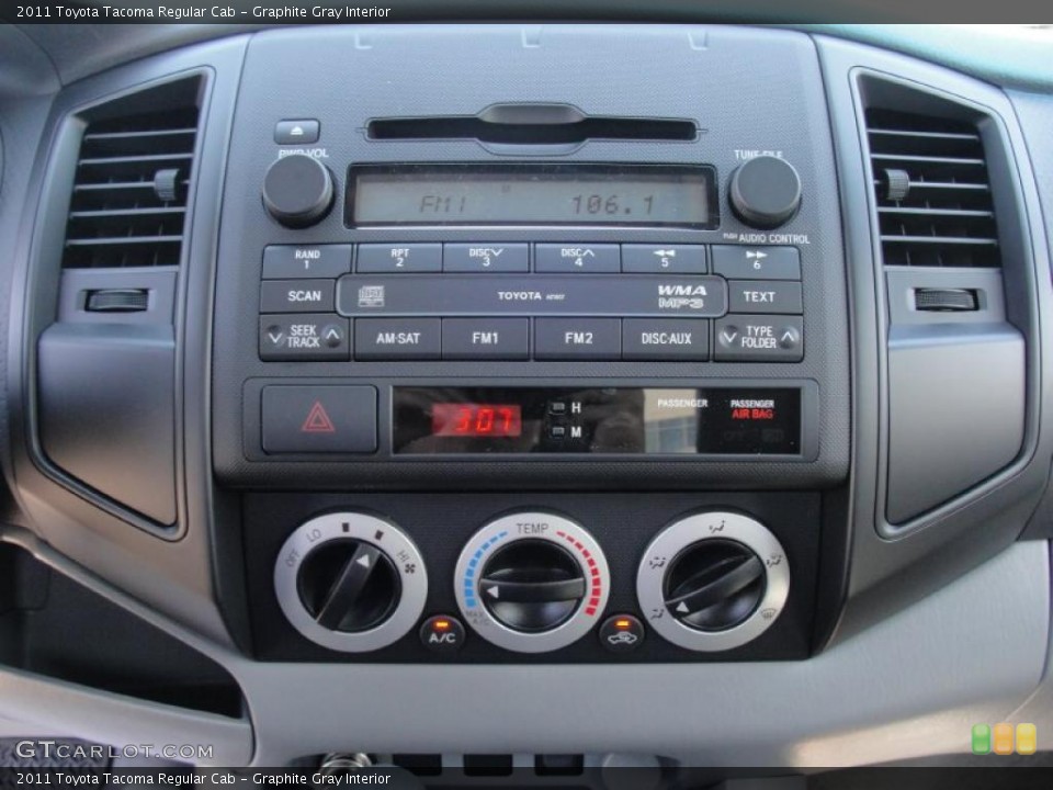 Graphite Gray Interior Controls for the 2011 Toyota Tacoma Regular Cab #47456899