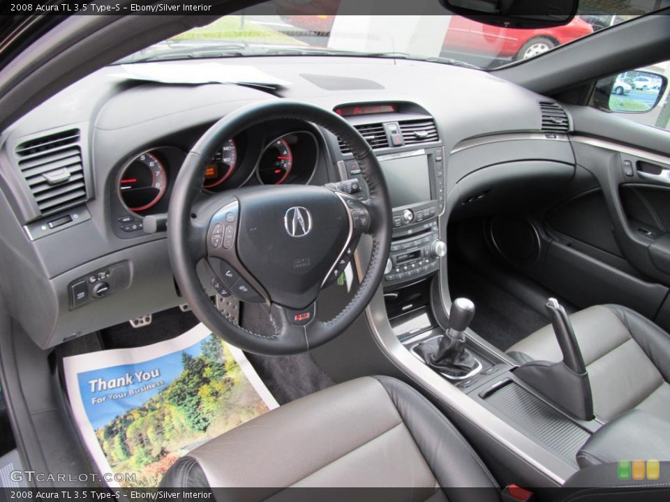 Ebony/Silver Interior Prime Interior for the 2008 Acura TL 3.5 Type-S #47456950