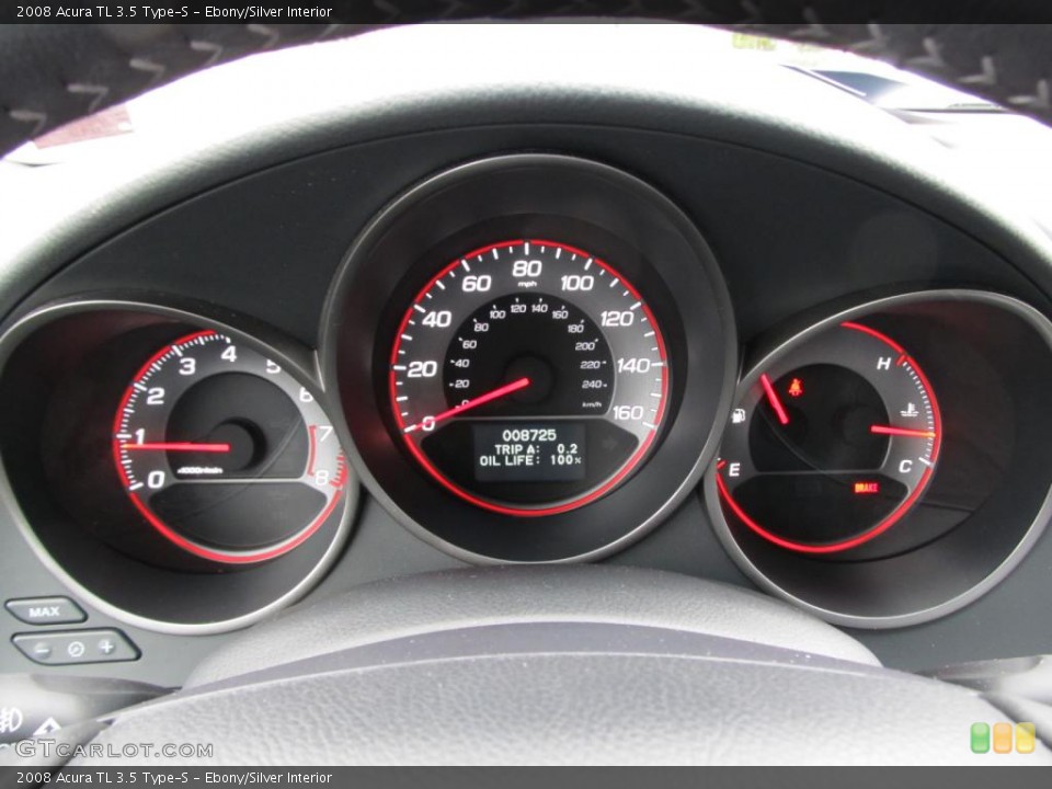 Ebony/Silver Interior Gauges for the 2008 Acura TL 3.5 Type-S #47457049