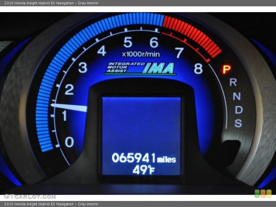 Gray Interior Gauges for the 2010 Honda Insight Hybrid EX Navigation #47457283