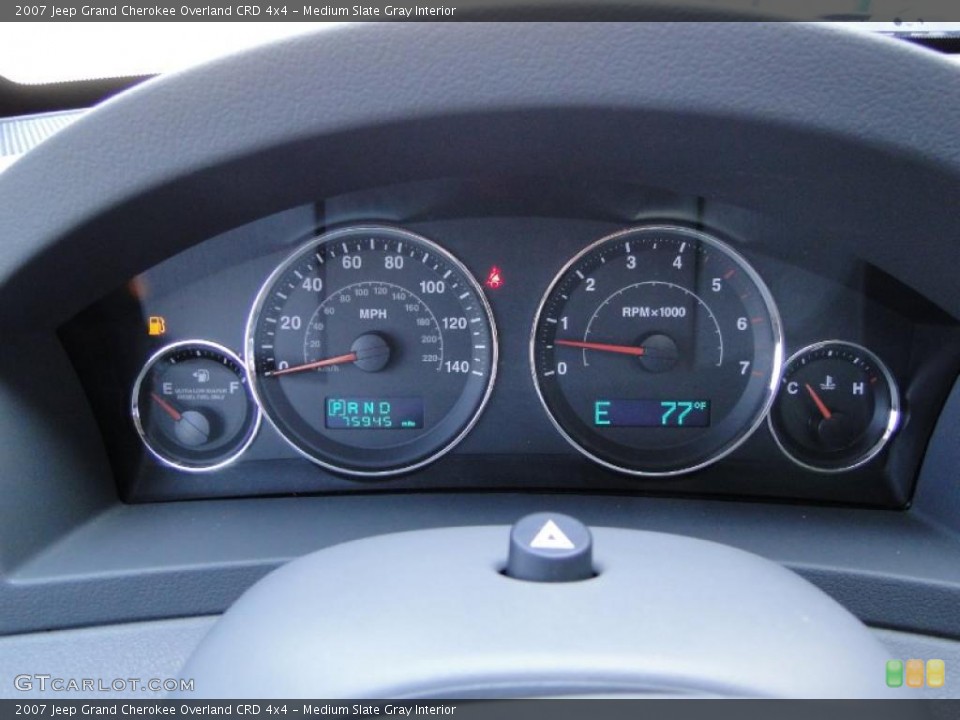 Medium Slate Gray Interior Gauges for the 2007 Jeep Grand Cherokee Overland CRD 4x4 #47461825