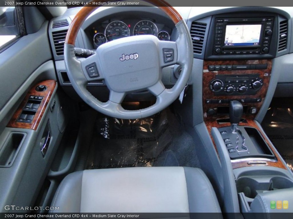 Medium Slate Gray Interior Dashboard for the 2007 Jeep Grand Cherokee Overland CRD 4x4 #47461855