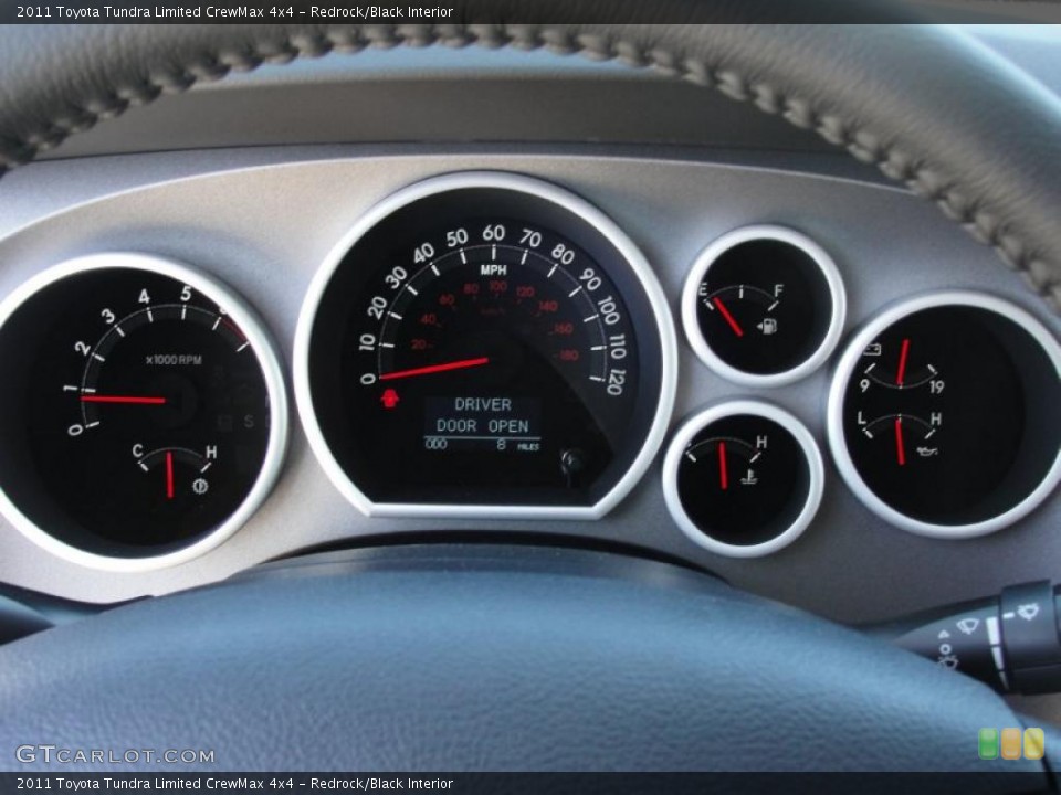 Redrock/Black Interior Gauges for the 2011 Toyota Tundra Limited CrewMax 4x4 #47463264