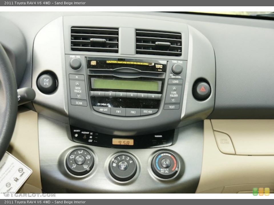 Sand Beige Interior Controls for the 2011 Toyota RAV4 V6 4WD #47466163