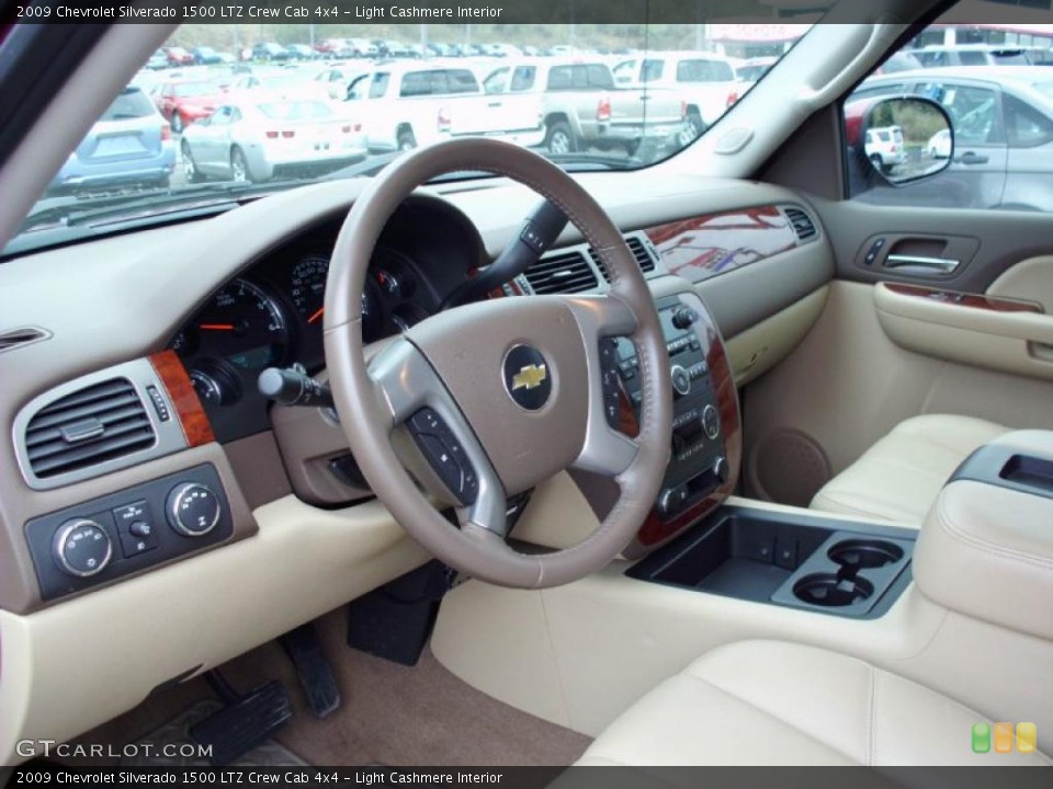 Light Cashmere Interior Prime Interior for the 2009 Chevrolet Silverado 1500 LTZ Crew Cab 4x4 #47467444