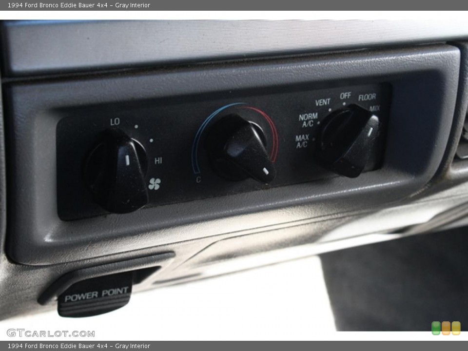 Gray Interior Controls for the 1994 Ford Bronco Eddie Bauer 4x4 #47470252
