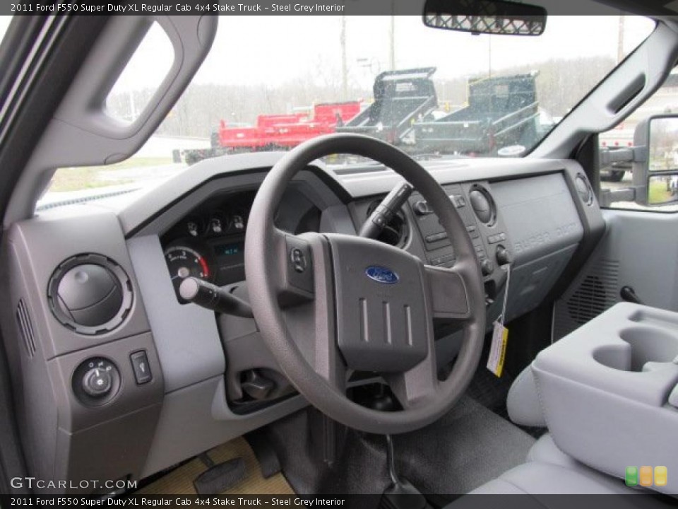 Steel Grey Interior Dashboard for the 2011 Ford F550 Super Duty XL Regular Cab 4x4 Stake Truck #47471017