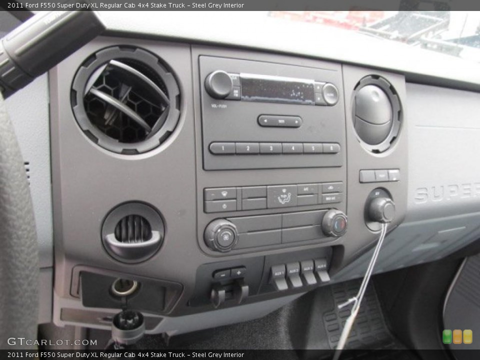 Steel Grey Interior Controls for the 2011 Ford F550 Super Duty XL Regular Cab 4x4 Stake Truck #47471059