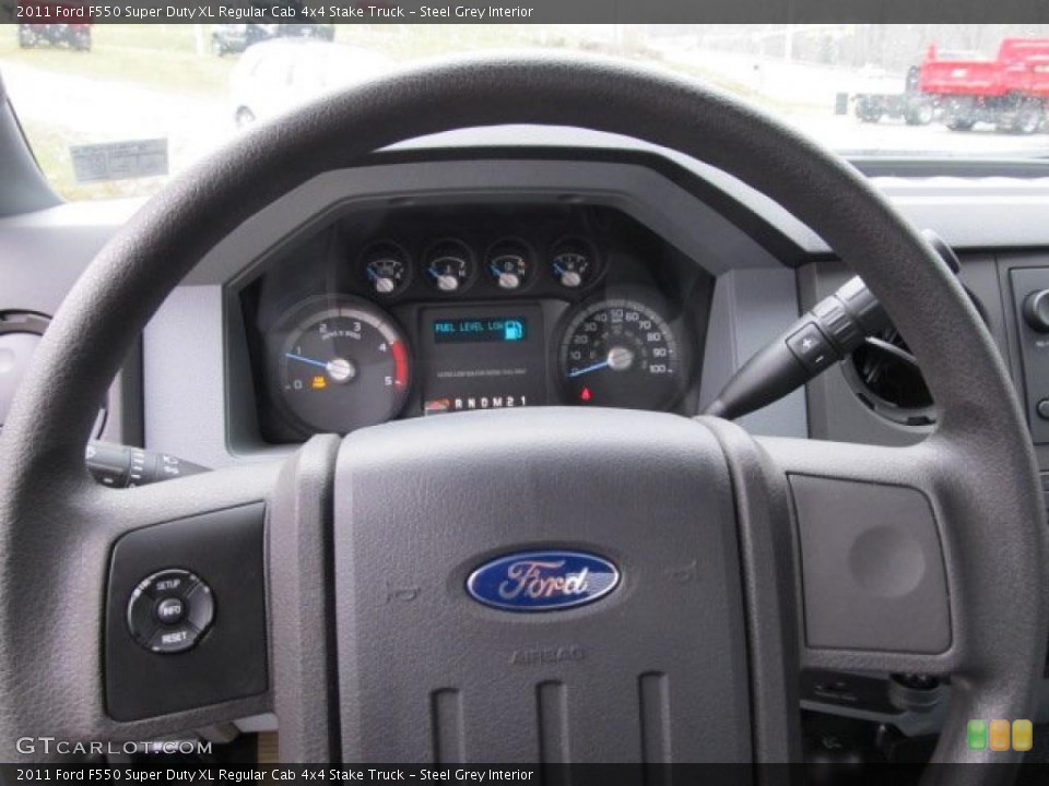 Steel Grey Interior Steering Wheel for the 2011 Ford F550 Super Duty XL Regular Cab 4x4 Stake Truck #47471089