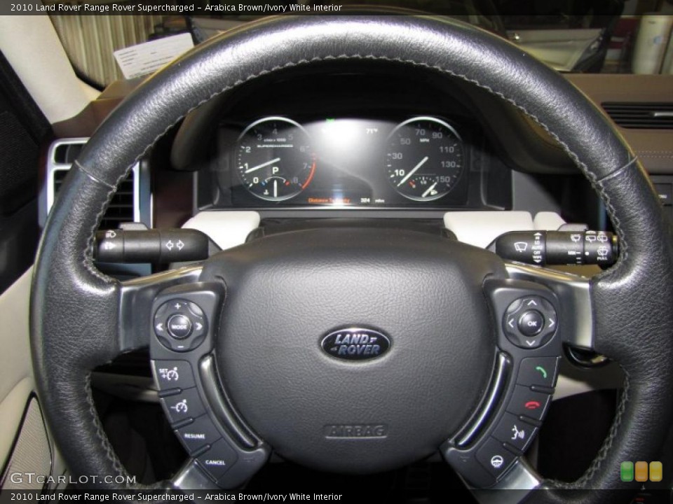 Arabica Brown/Ivory White Interior Steering Wheel for the 2010 Land Rover Range Rover Supercharged #47471479