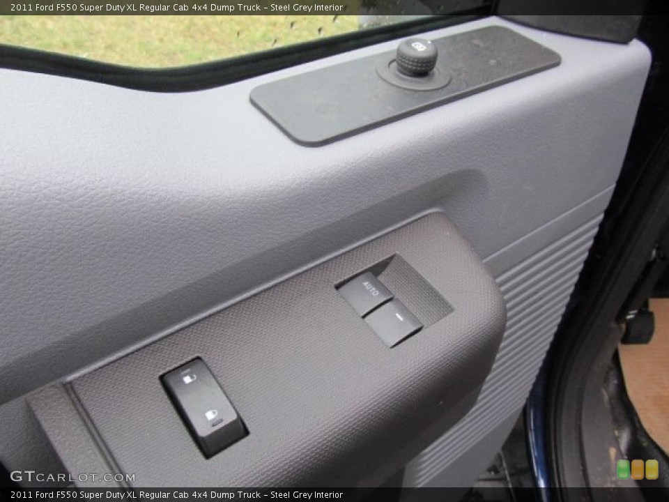 Steel Grey Interior Controls for the 2011 Ford F550 Super Duty XL Regular Cab 4x4 Dump Truck #47472622