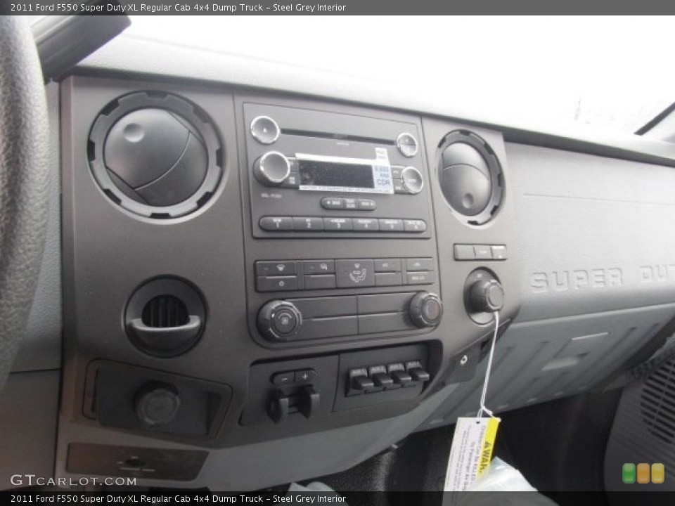 Steel Grey Interior Controls for the 2011 Ford F550 Super Duty XL Regular Cab 4x4 Dump Truck #47472661