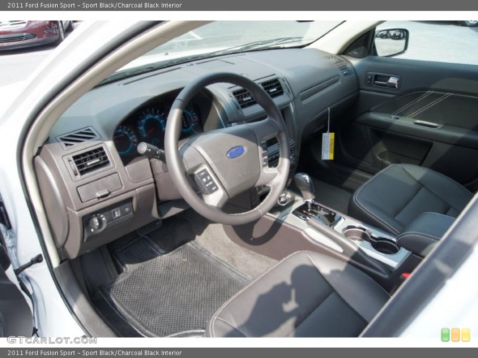 Sport Black/Charcoal Black Interior Steering Wheel for the 2011 Ford Fusion Sport #47473003