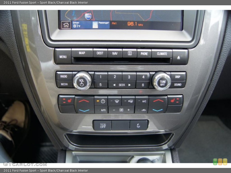 Sport Black/Charcoal Black Interior Controls for the 2011 Ford Fusion Sport #47473120