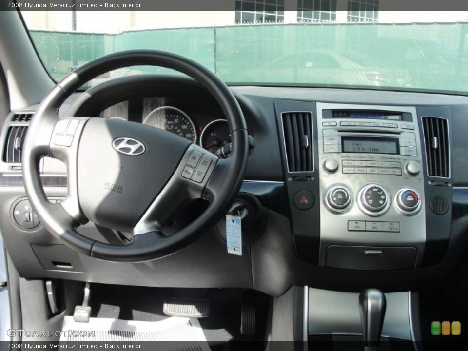 Black Interior Steering Wheel for the 2008 Hyundai Veracruz Limited #47474207