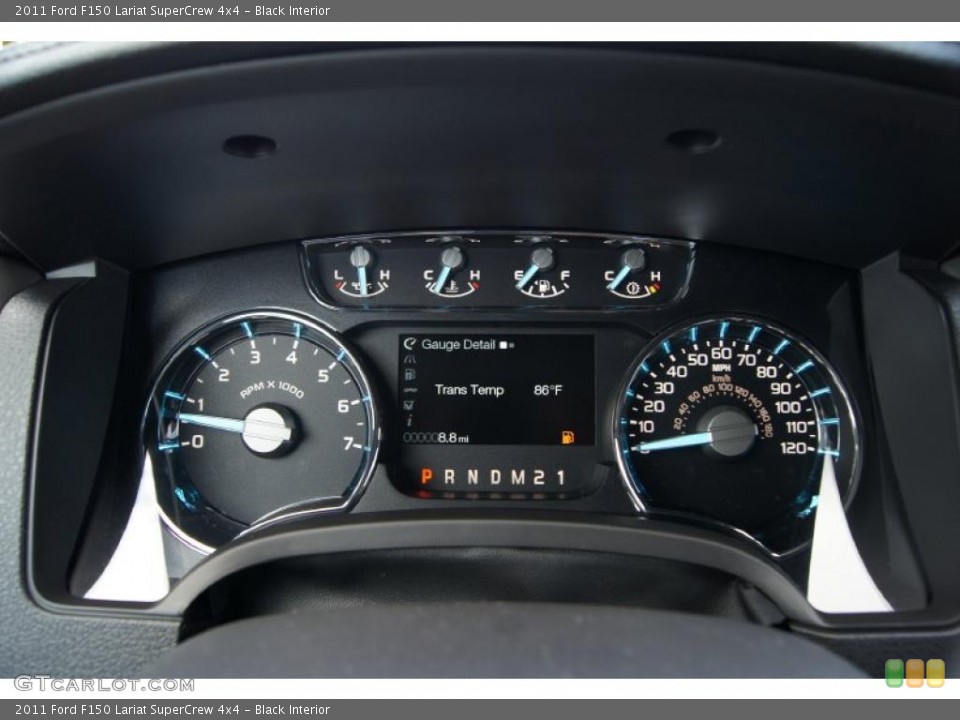 Black Interior Gauges for the 2011 Ford F150 Lariat SuperCrew 4x4 #47474708