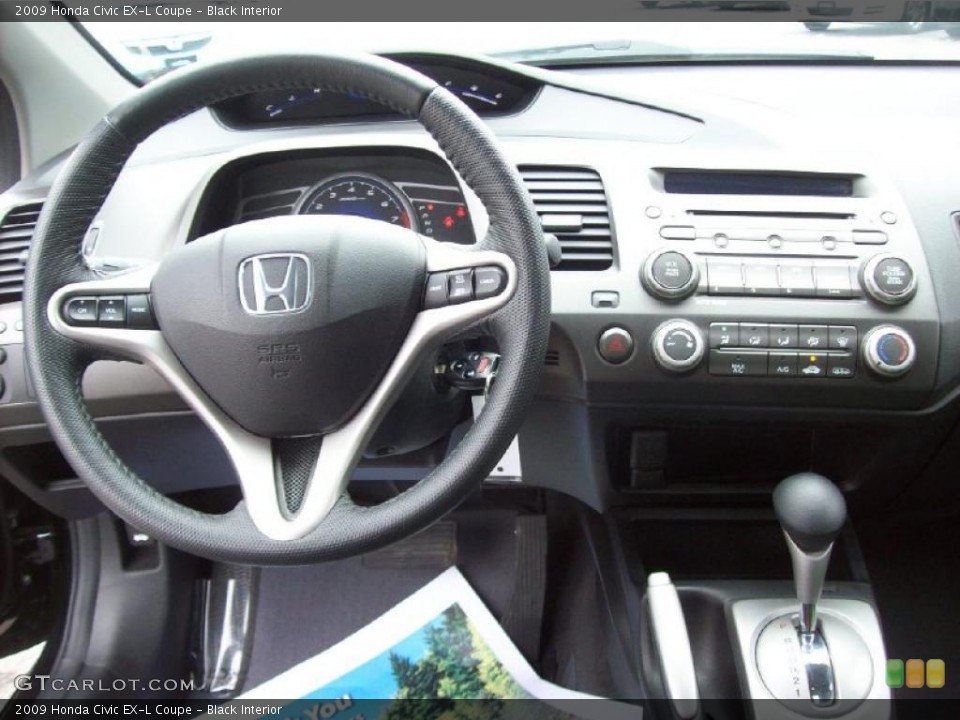 Black Interior Dashboard for the 2009 Honda Civic EX-L Coupe #47474732