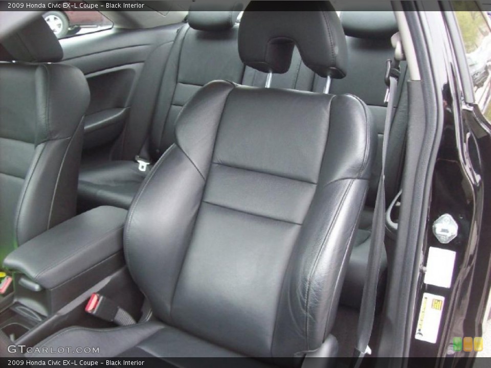 Black Interior Photo for the 2009 Honda Civic EX-L Coupe #47474750