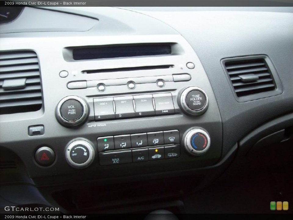 Black Interior Controls for the 2009 Honda Civic EX-L Coupe #47474963