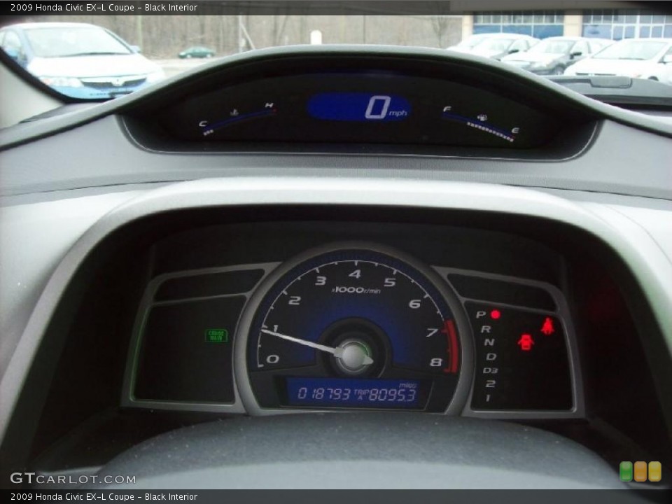 Black Interior Gauges for the 2009 Honda Civic EX-L Coupe #47474975