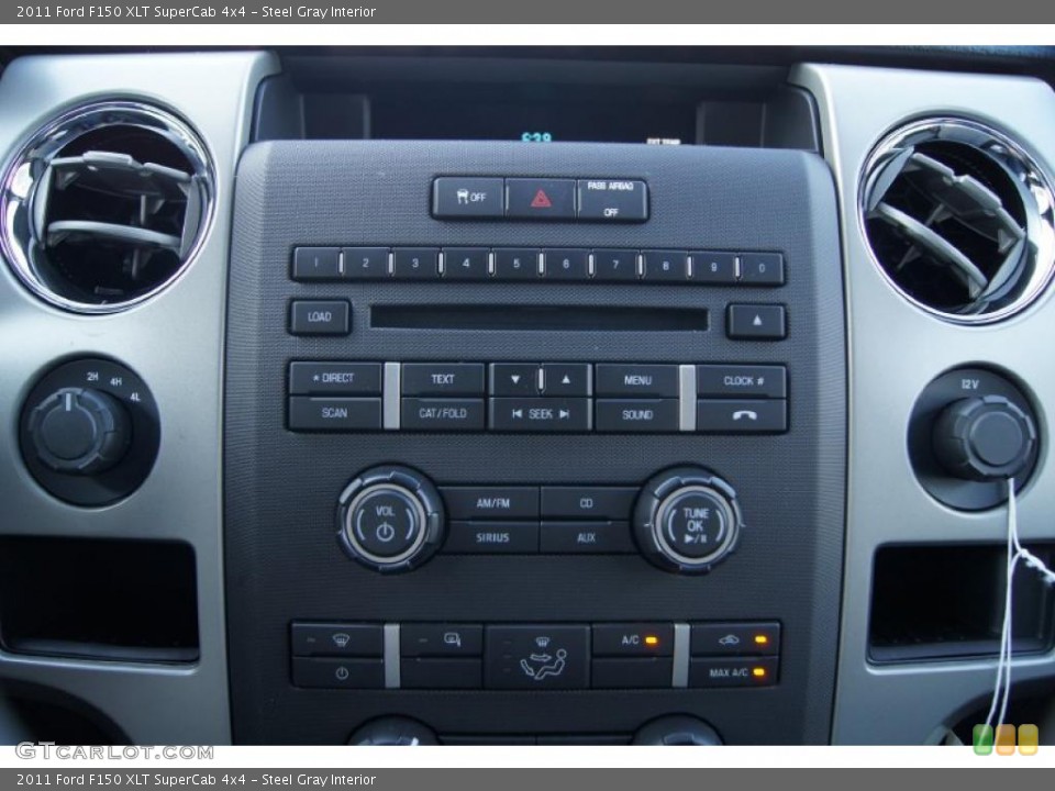 Steel Gray Interior Controls for the 2011 Ford F150 XLT SuperCab 4x4 #47475356