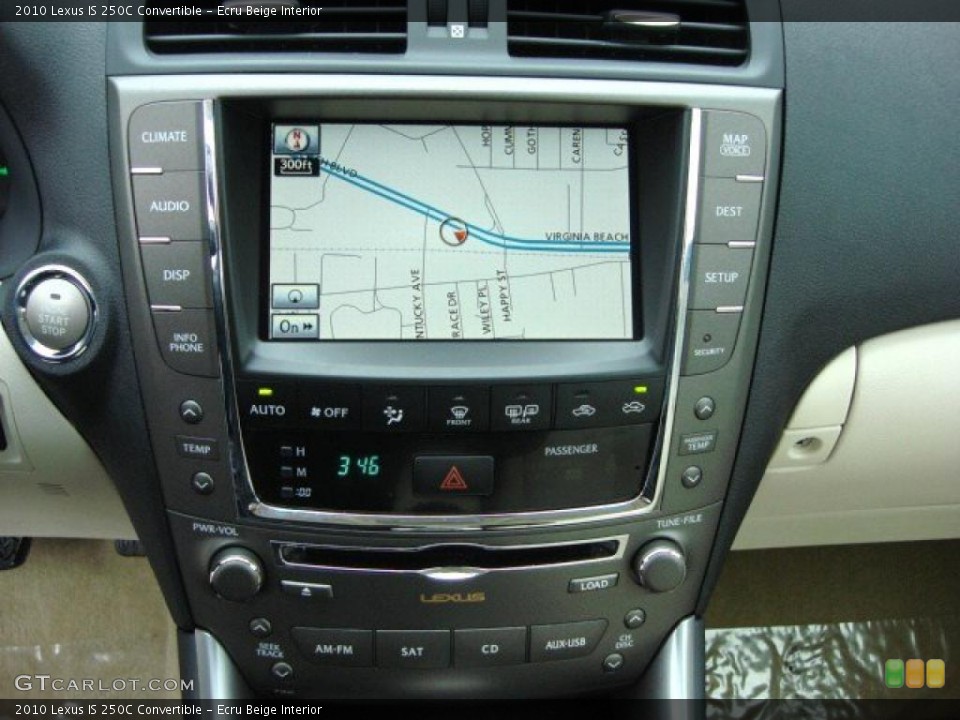 Ecru Beige Interior Navigation for the 2010 Lexus IS 250C Convertible #47480705