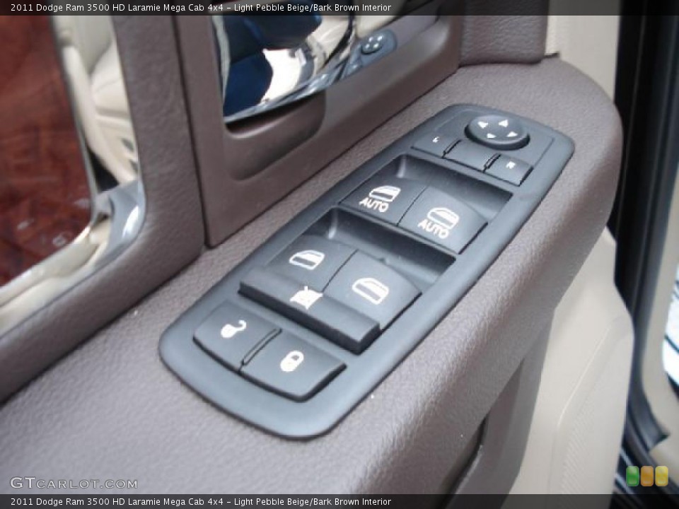 Light Pebble Beige/Bark Brown Interior Controls for the 2011 Dodge Ram 3500 HD Laramie Mega Cab 4x4 #47481545