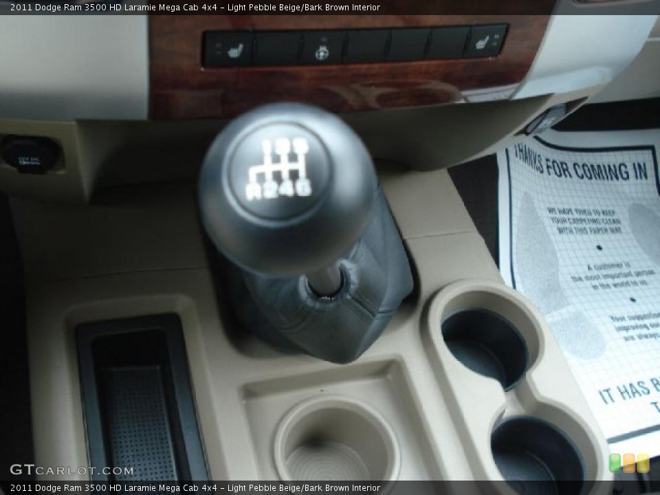 Light Pebble Beige/Bark Brown Interior Transmission for the 2011 Dodge Ram 3500 HD Laramie Mega Cab 4x4 #47481572
