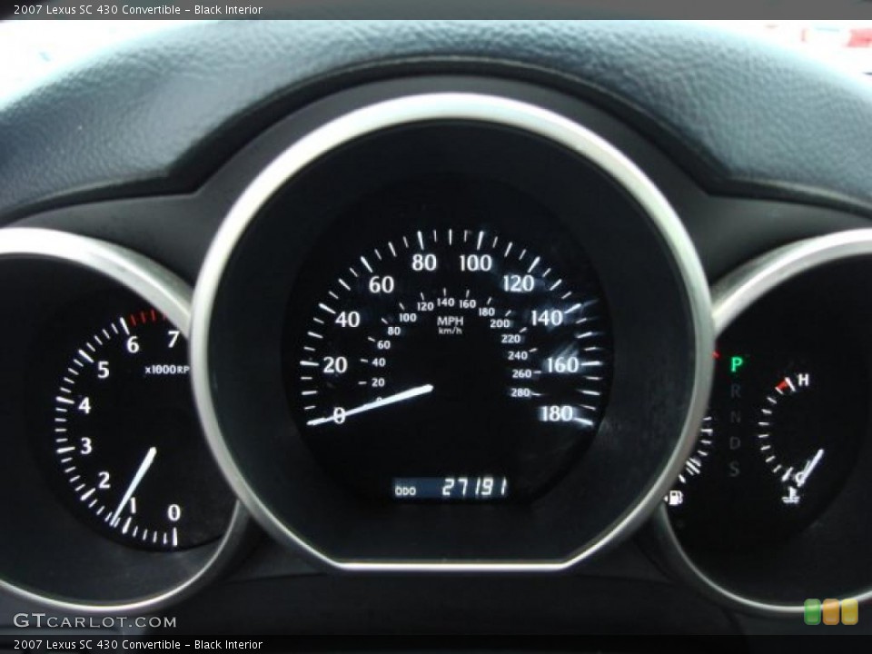 Black Interior Gauges for the 2007 Lexus SC 430 Convertible #47481845