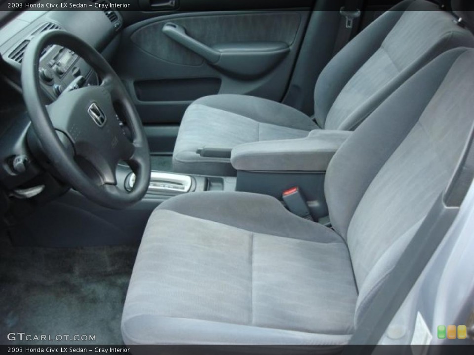 Gray Interior Photo for the 2003 Honda Civic LX Sedan #47484230