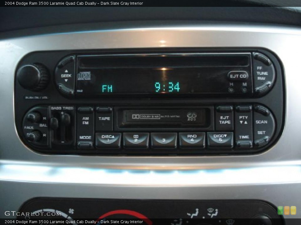 Dark Slate Gray Interior Controls for the 2004 Dodge Ram 3500 Laramie Quad Cab Dually #47485556