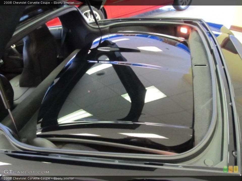 Ebony Interior Sunroof for the 2008 Chevrolet Corvette Coupe #47488925