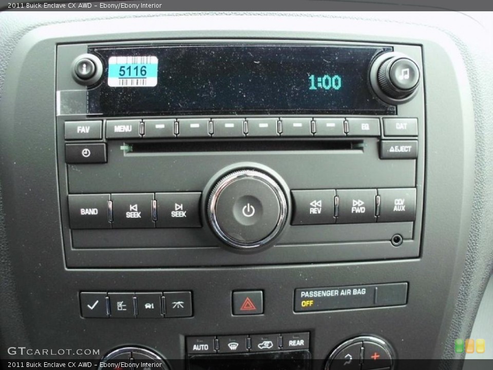 Ebony/Ebony Interior Controls for the 2011 Buick Enclave CX AWD #47490198