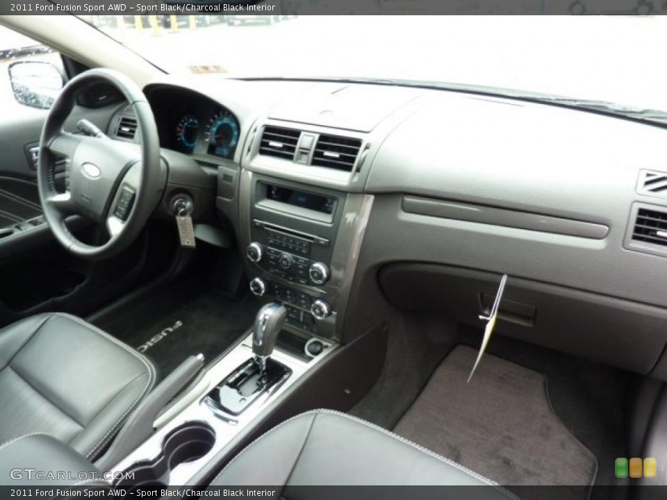 Sport Black/Charcoal Black Interior Dashboard for the 2011 Ford Fusion Sport AWD #47491542