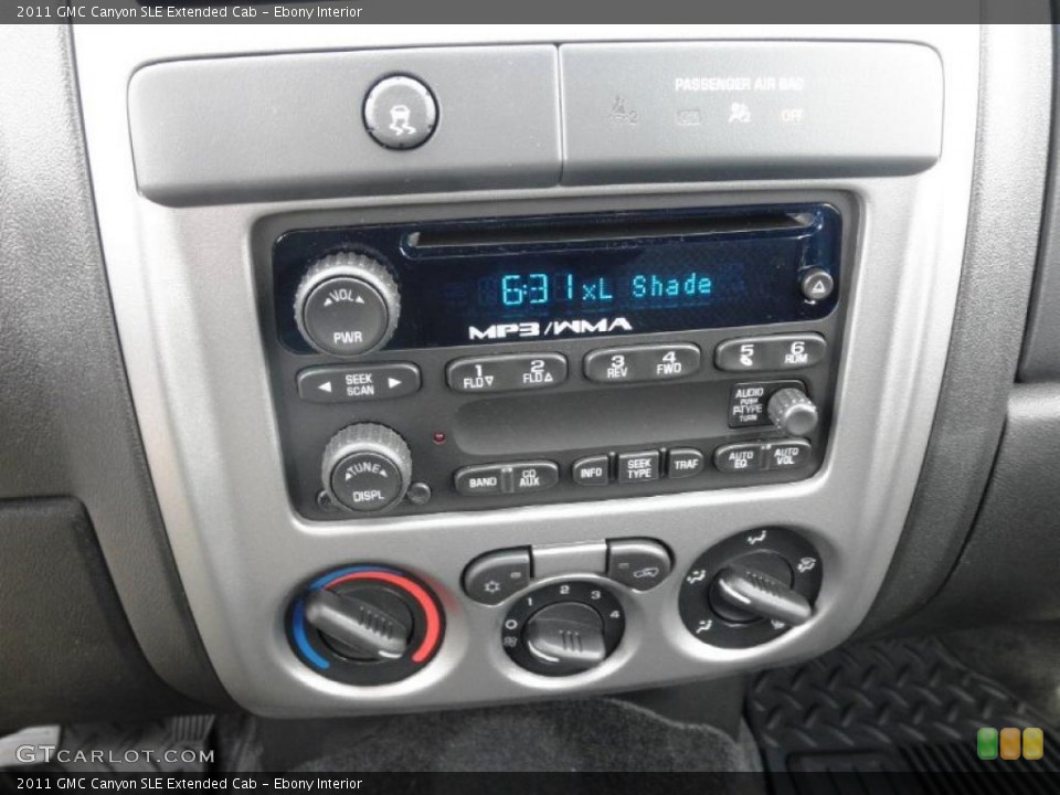 Ebony Interior Controls for the 2011 GMC Canyon SLE Extended Cab #47494338