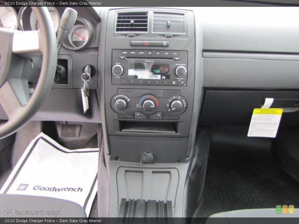 Dark Slate Gray Interior Controls for the 2010 Dodge Charger Police #47500501