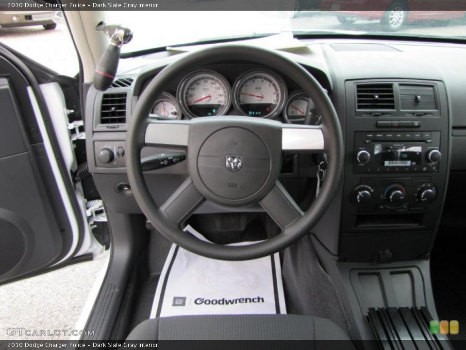 Dark Slate Gray Interior Steering Wheel for the 2010 Dodge Charger Police #47500516